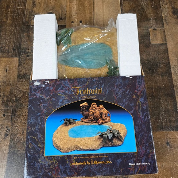Fontanini Oasis Pond Resin Nativity Village Display 94816 Roman 1998 Vintage NOB - Picture 2 of 15